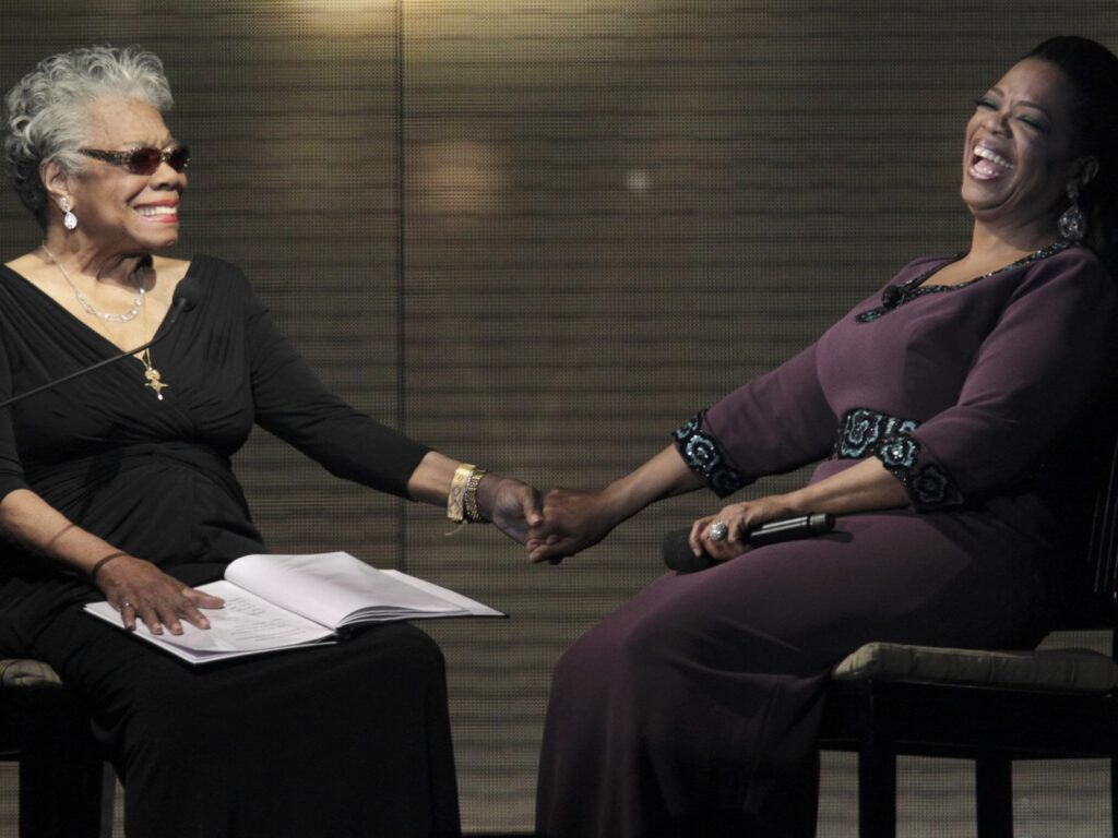 Maya Angelou and Oprah Winfrey